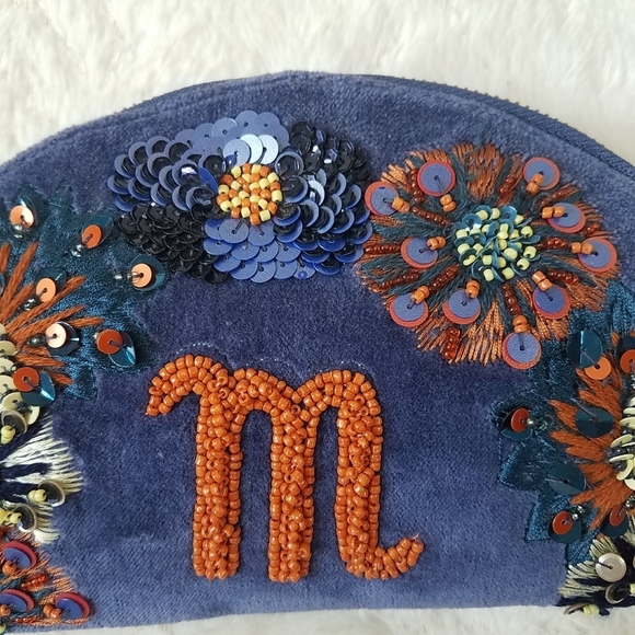 Anthropologie x Anna Harlow "M" Monogram Crescent Pouch - Picture 8 of 10